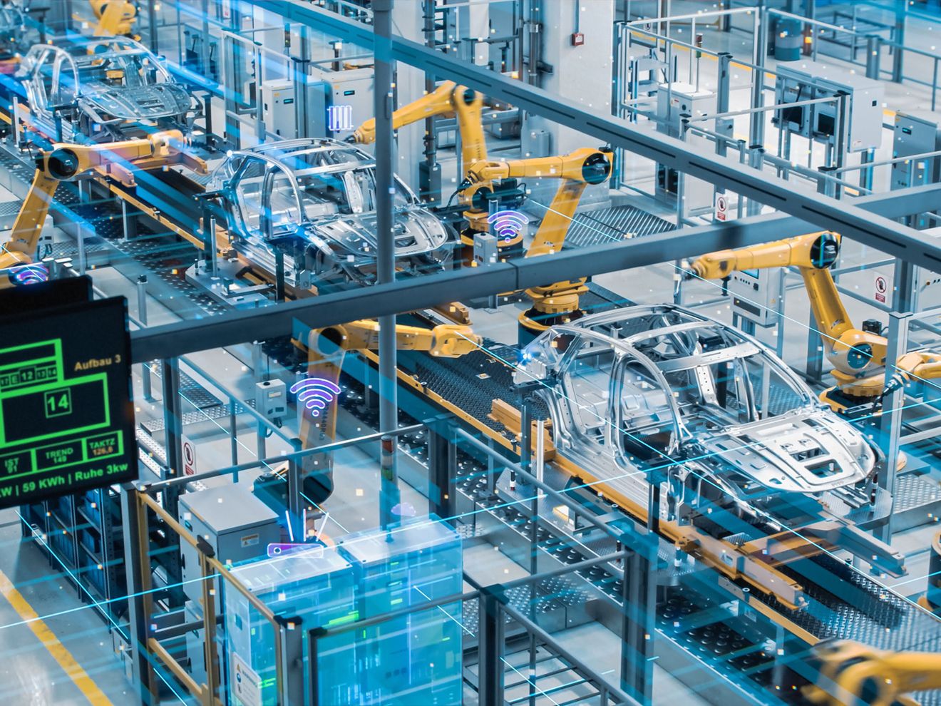 Vom Pilotprojekt zur KI-Fabrik KI kann die Effizienz von Montagelinien visuell überwachen.