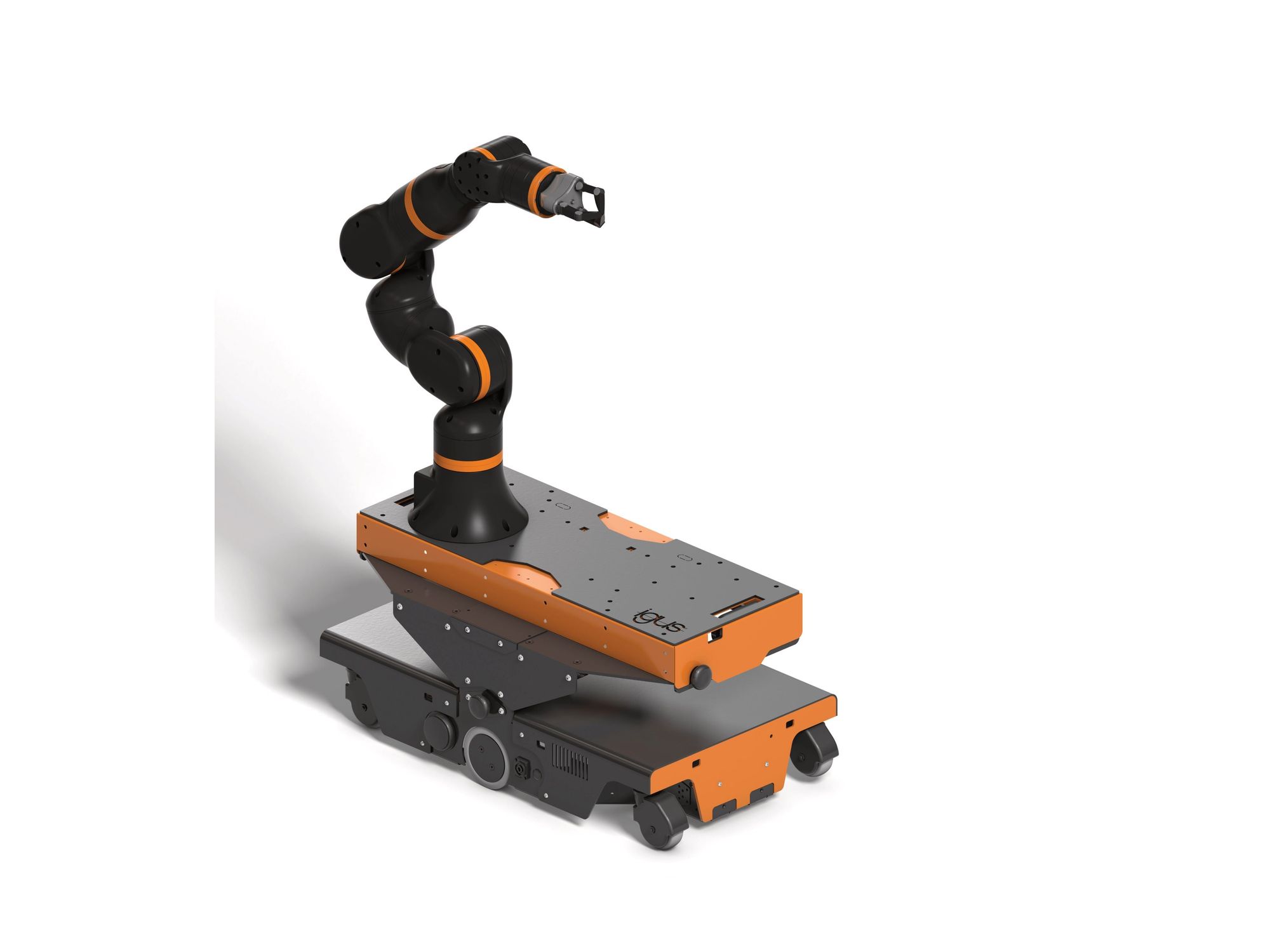 Igus auf der Motek: Kostengünstige mobile­ Kunststoff-Roboter für KMU