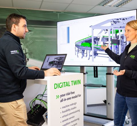 Wie die Erfahrung von Murrelektronik mit Kundenprojekten zeigt, reduziert sich die benötigte Zeit für die Inbetriebnahme durch den Digitalen Maschinenzwilling um bis zu 70 Prozent. Wie die Erfahrung von Murrelektronik mit Kundenprojekten zeigt, reduziert sich die benötigte Zeit für die Inbetriebnahme durch den Digitalen Maschinenzwilling um bis zu 70 Prozent.