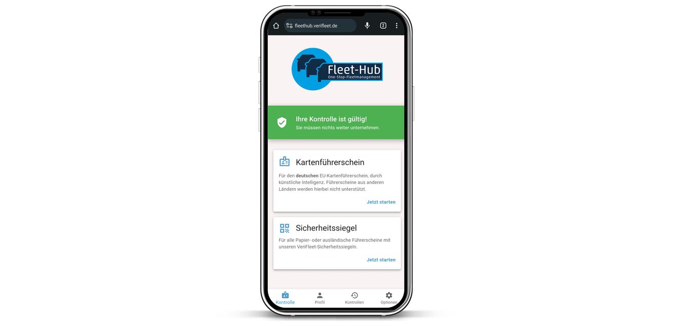 Fleet-Hub: Neue Lösung für die digitale Kontrolle des Fahrerqualifikationsnachweises Schnelle und einfache Dokumentenprüfung via Smartphone