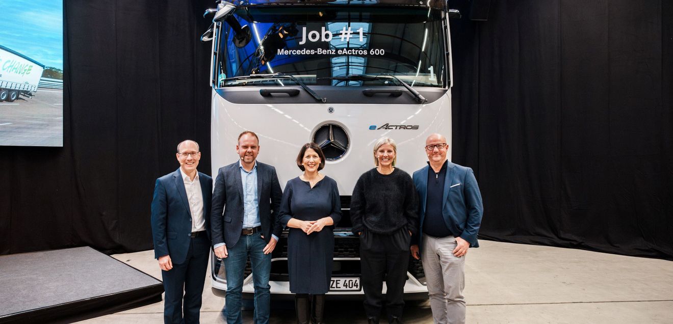 Daimler Truck celebrates the start of series production of the Mercedes-Benz eActros 600 for long-distance transport in Wörth