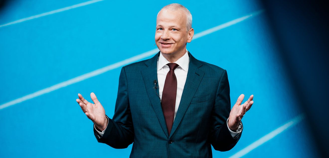 BASF Quartalszahlen 2025 - Dr. Markus Kamieth BASF-Vorstandsvorsitzender Dr. Markus Kamieth während seiner Rede zur Hauptversammlung.