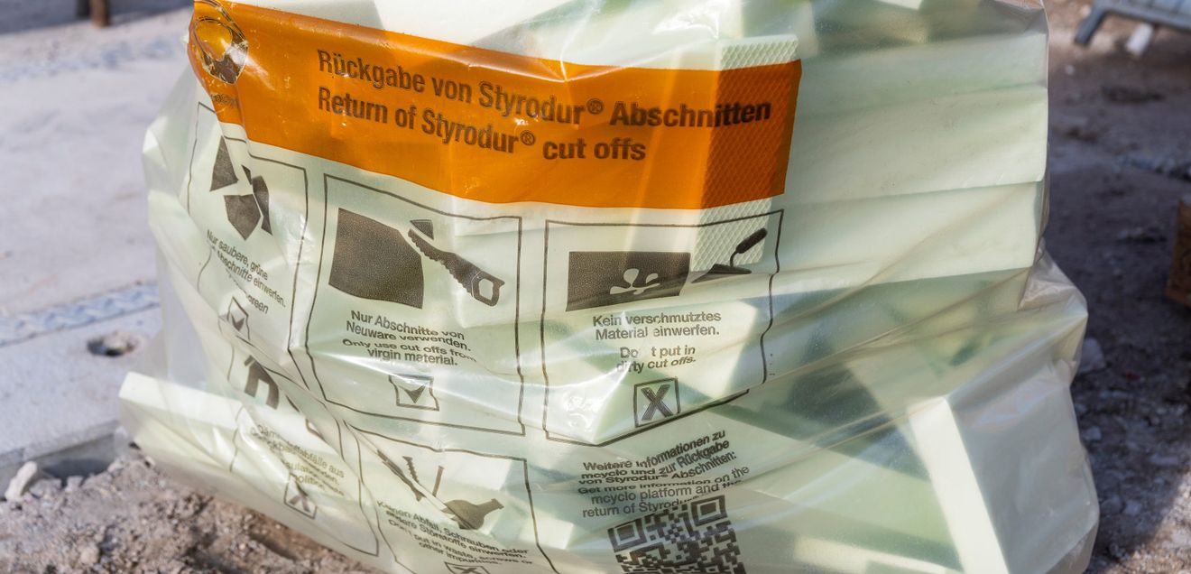 BASF führt Rücknahmesystem für Styrodur Baustellen-Schnittreste ein