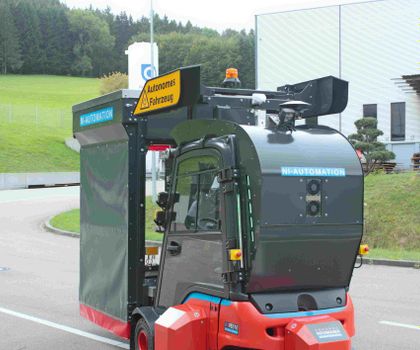 Outdoor-FTS: Autonomer Gabelstapler für den Außeneinsatz Outdoor-FTS: Autonomer Gabelstapler für den Außeneinsatz