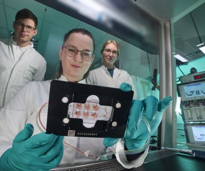 Forschende des Fraunhofer ITEM, des Fraunhofer IWS und der Uni Regensburg im Labor Forschende des Fraunhofer ITEM, des Fraunhofer IWS und der Uni Regensburg im Labor