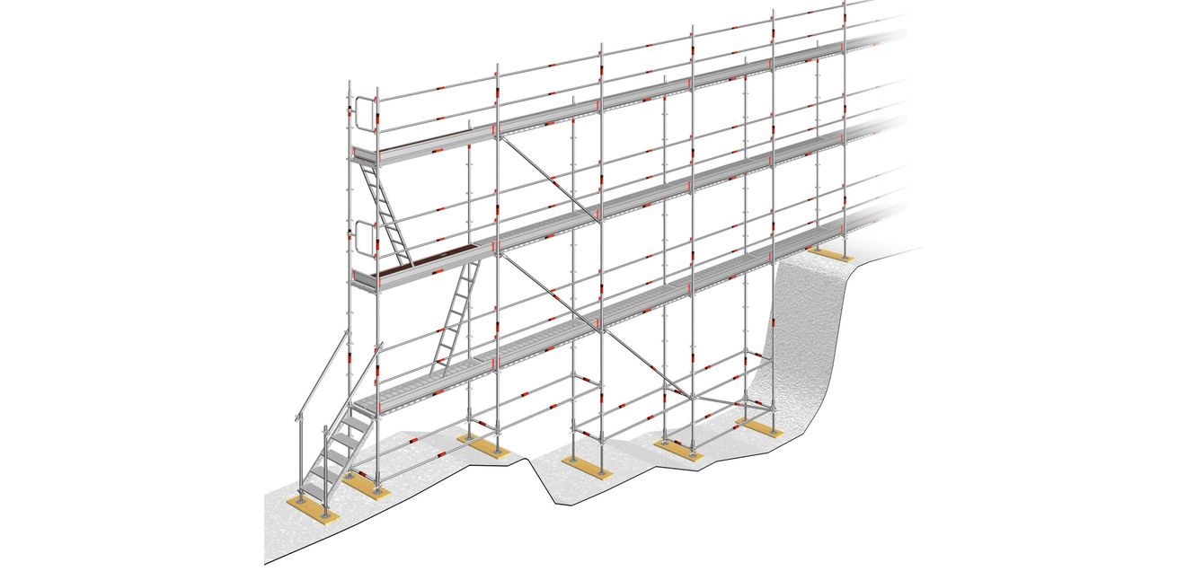 Modulares Fassadengerüst AGS von Wilhelm Layher