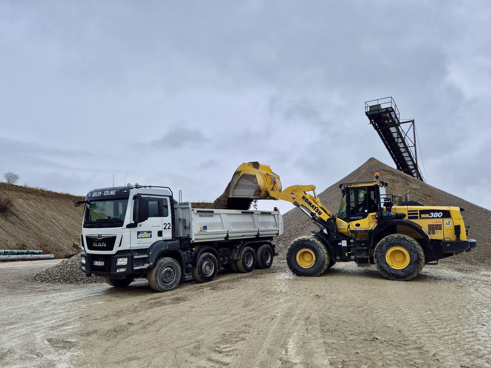Komatsu - zuverlässig für  den Betonbau