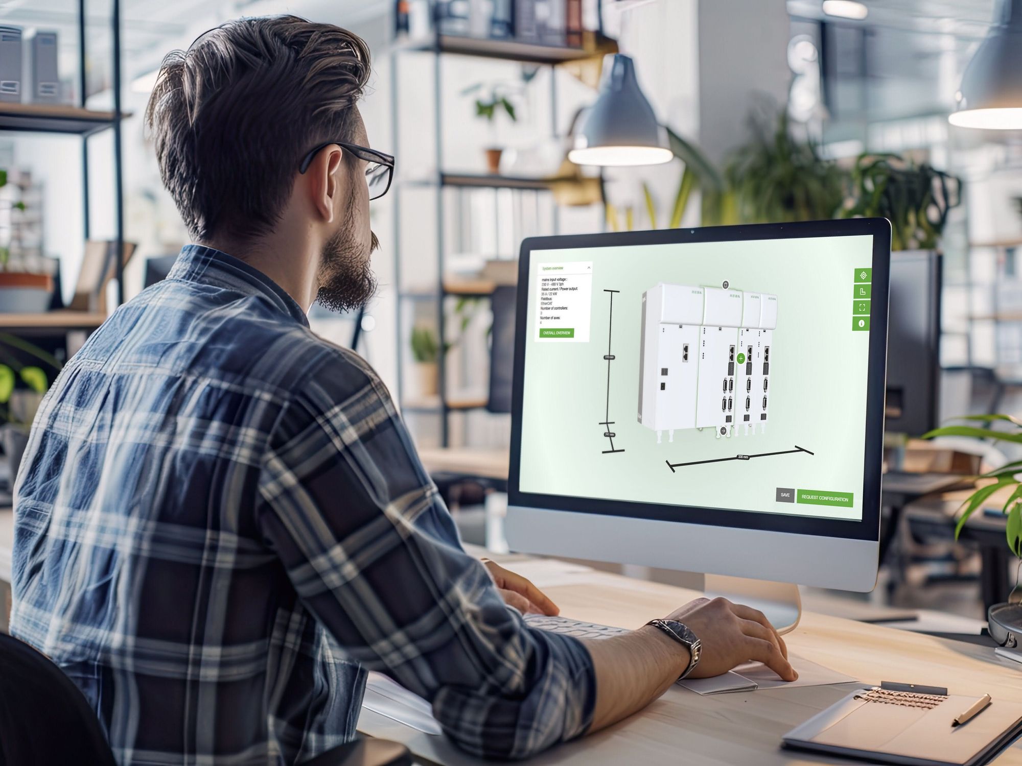 The KeDrive configurator provides support in selecting the correct combination of controllers, motors and accessories.
