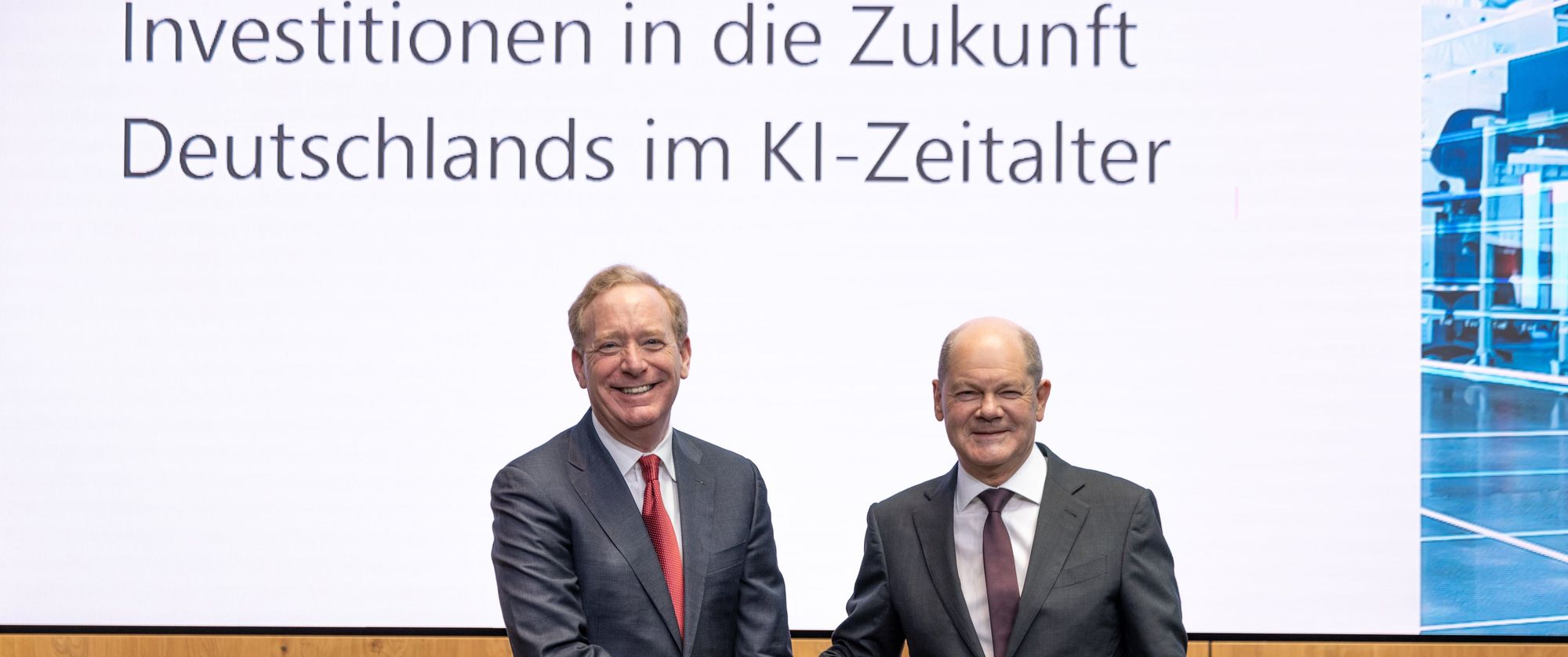Brad Smith und Olaf Scholz Brad Smith und Olaf Scholz