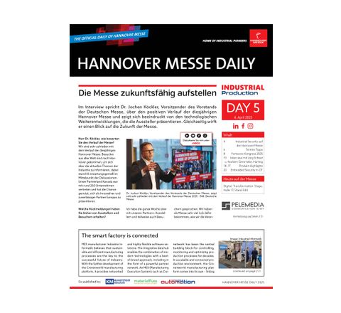 Messezeitung Hannover Messe Daily: Täglich aktuell: Das E-Paper zur Hannover Messe Messezeitung Hannover Messe Daily: Täglich aktuell: Das E-Paper zur Hannover Messe