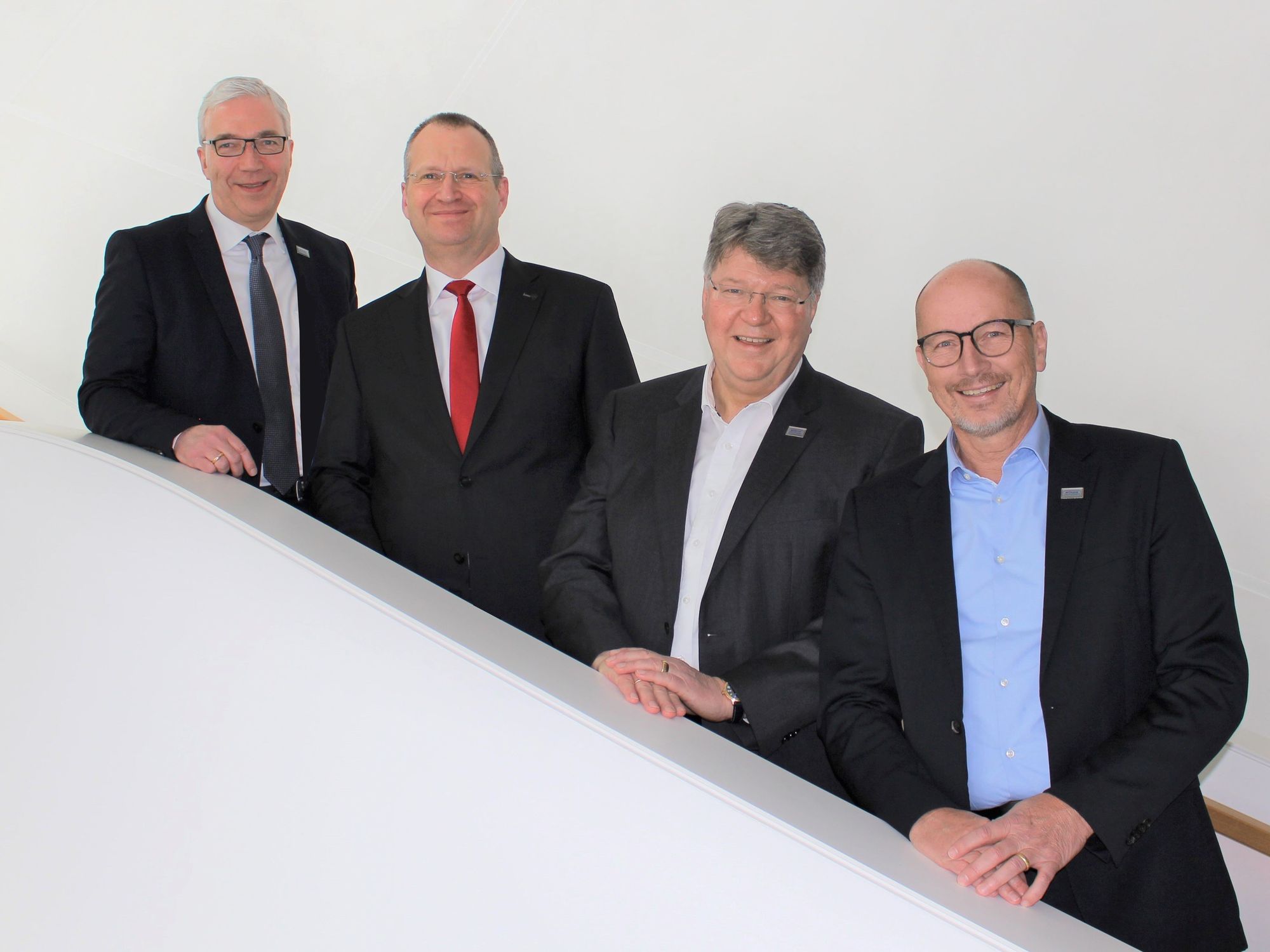 Karsten Gutke (links) führt als dritter familienfremder Geschäftsführer neben Jörg Utech, Dr. techn. Jörg H. Kullmann und Michael Möller (v.l.n.r.) die Unternehmensgruppe in Deutschland.