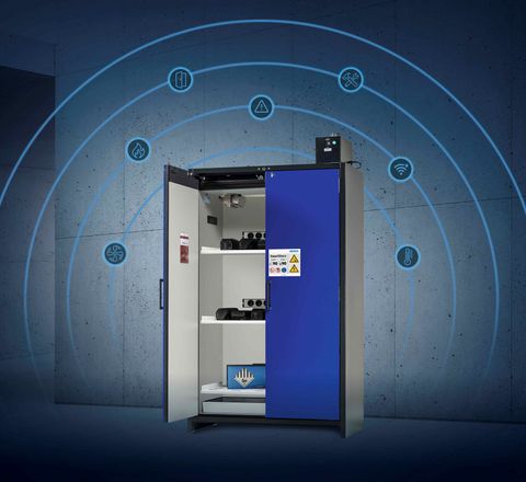 Ladeschrank: Lithium-Akkus sicher lagern und laden Denios SmartStore connect