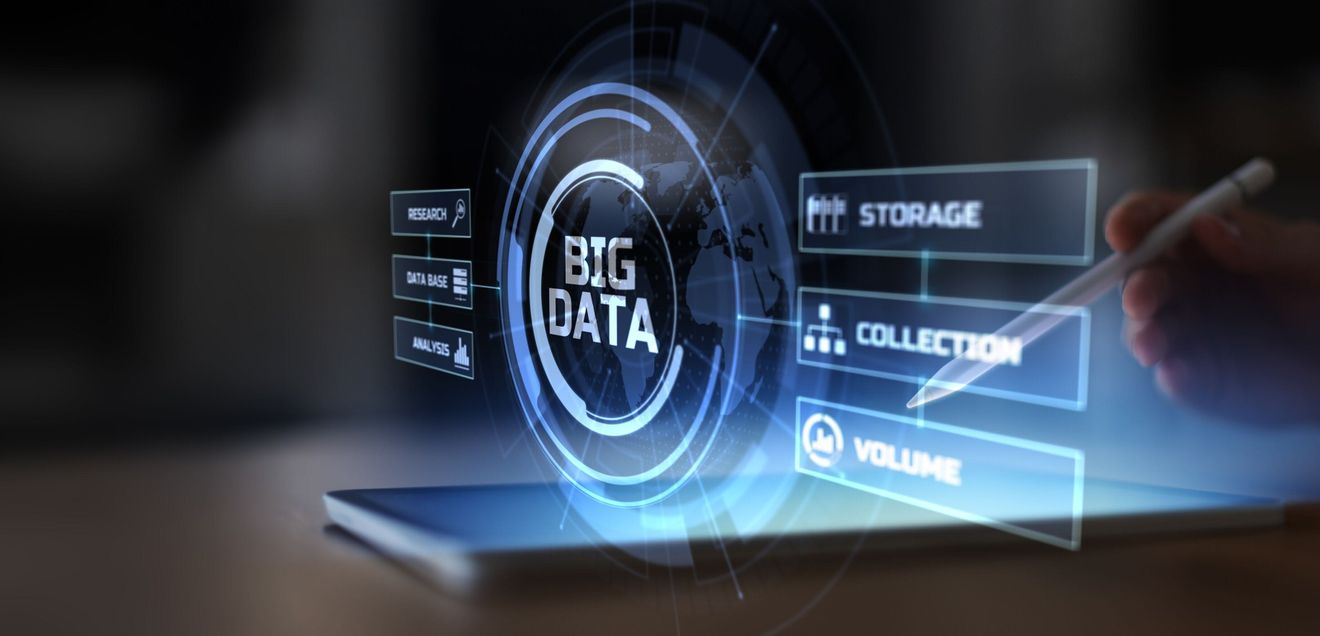 Datenmanagement im Labor: Data Lakehouse – für eine bessere Nutzung von Labordaten Symbolbild mit Schriftzug Big Data für: Datenmanagement im Labor