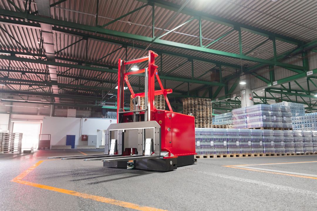 AGV counterbalanced truck: Solution for Vöslauer at the Logimat stand AGV counterbalanced truck: Solution for Vöslauer at the Logimat stand