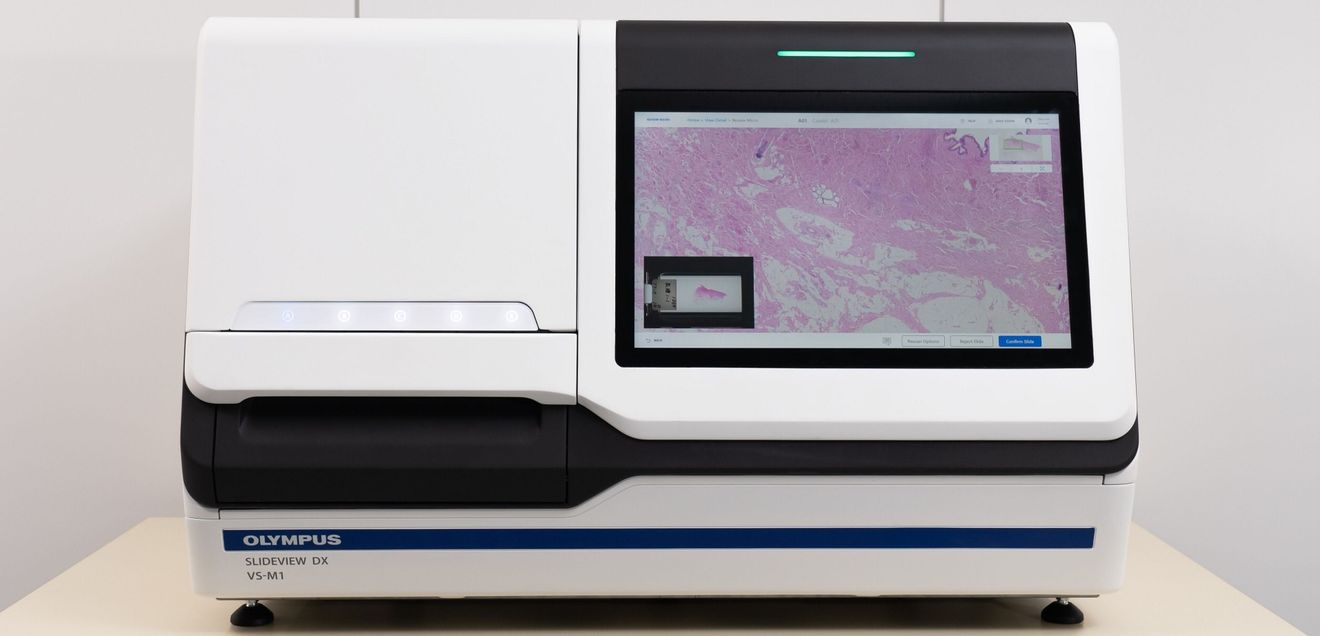Imaging-Lösung für die digitale Pathologie: Objektträger einlesen SLIDEVIEW DX VS-M1 Imaging-Lösung von Evident