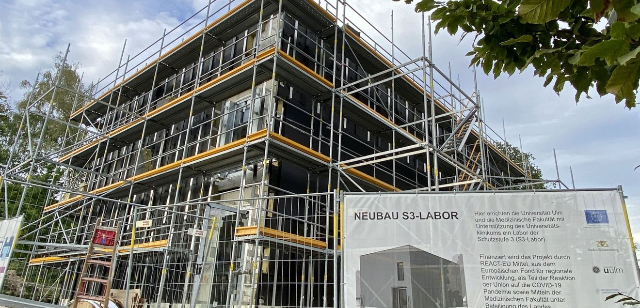 S3-Labor: Hochsicherheits-Labor für die Ulmer Universitätsmedizin Laborgebäude im Bau