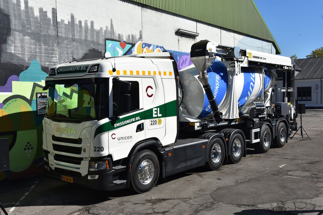 Fahrmischer Ein elektrischer Fahrmischer für Betontransporte