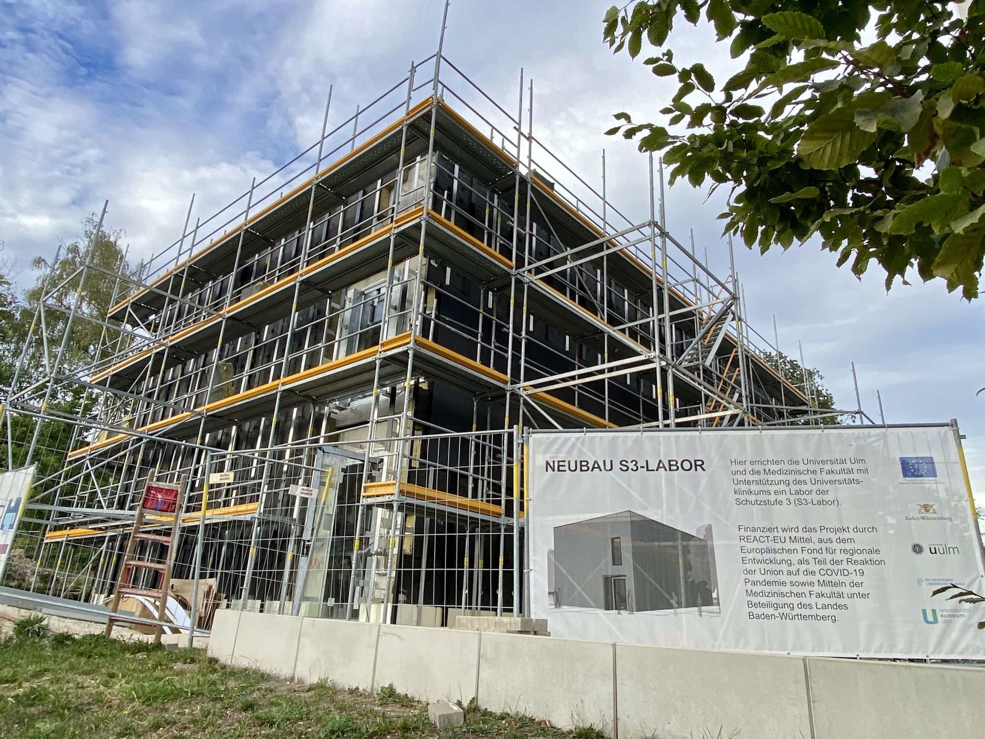 S3-Labor: Hochsicherheits-Labor für die Ulmer Universitätsmedizin Laborgebäude im Bau