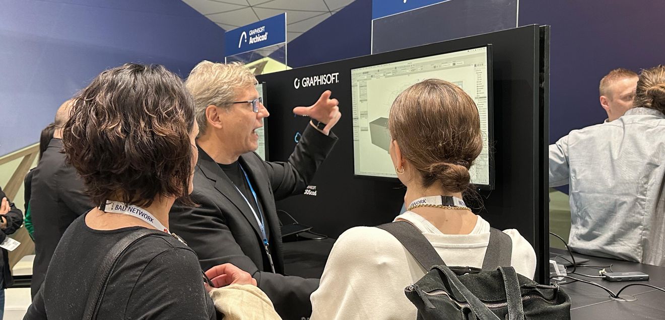 Nicht allein Archicad und DDScad sollen im Fokus der Präsentation stehen, sondern ein ganzheitliches und interdisziplinäres Portfolio von Produkten und Dienstleistungen für das Planen und Bauen. Nicht allein Archicad und DDScad sollen im Fokus der Präsentation stehen, sondern ein ganzheitliches und interdisziplinäres Portfolio von Produkten und Dienstleistungen für das Planen und Bauen.