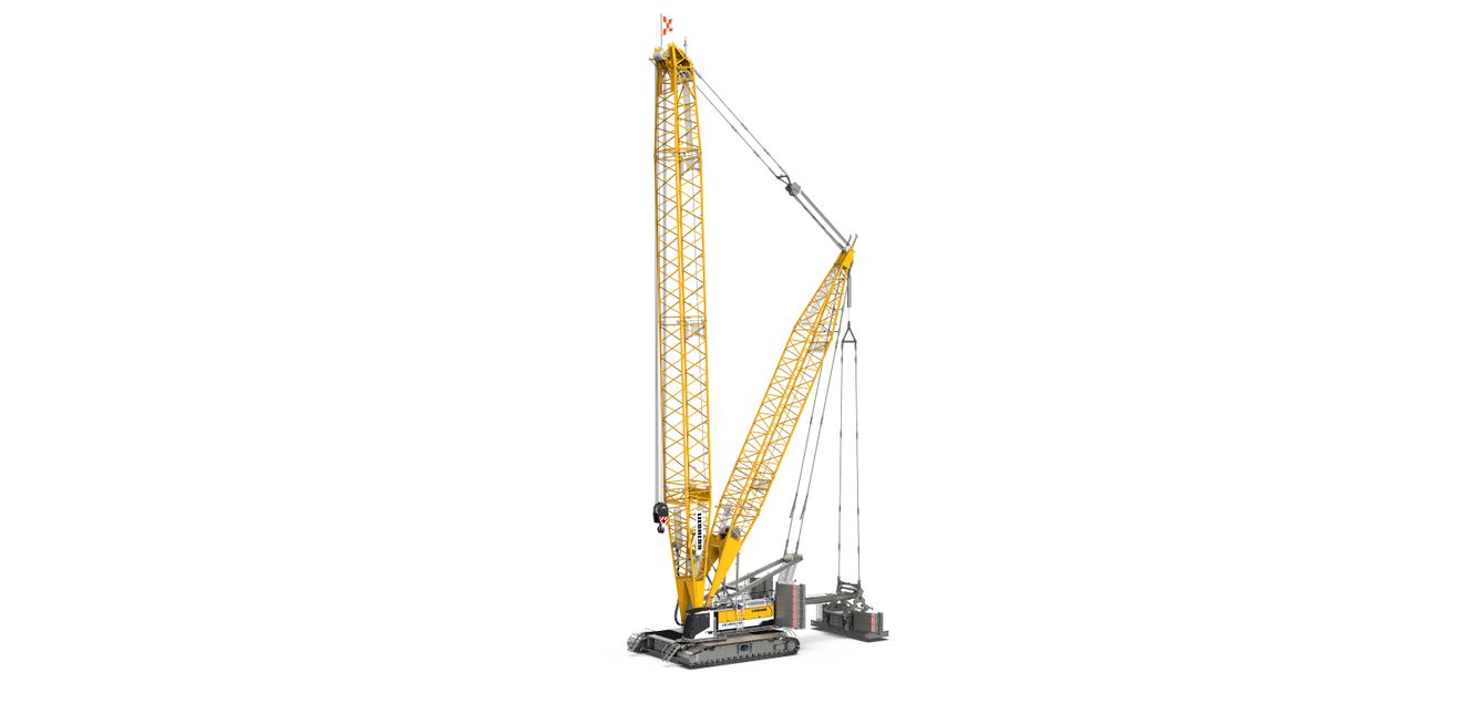 Ein 300-Tonnen-Raupenkran LR 1300 SX in voller Größe