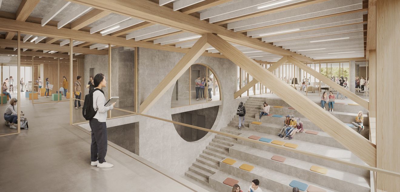 Kreislauffähige Holz-Beton-Verbunddecken im Schulbau Kreislauffähige Holz-Beton-Verbunddecken im Schulbau
