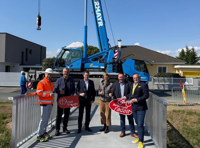 SW Umwelttechnik: Eröffnung der ersten UHPC Radwegbrücke im Burgenland