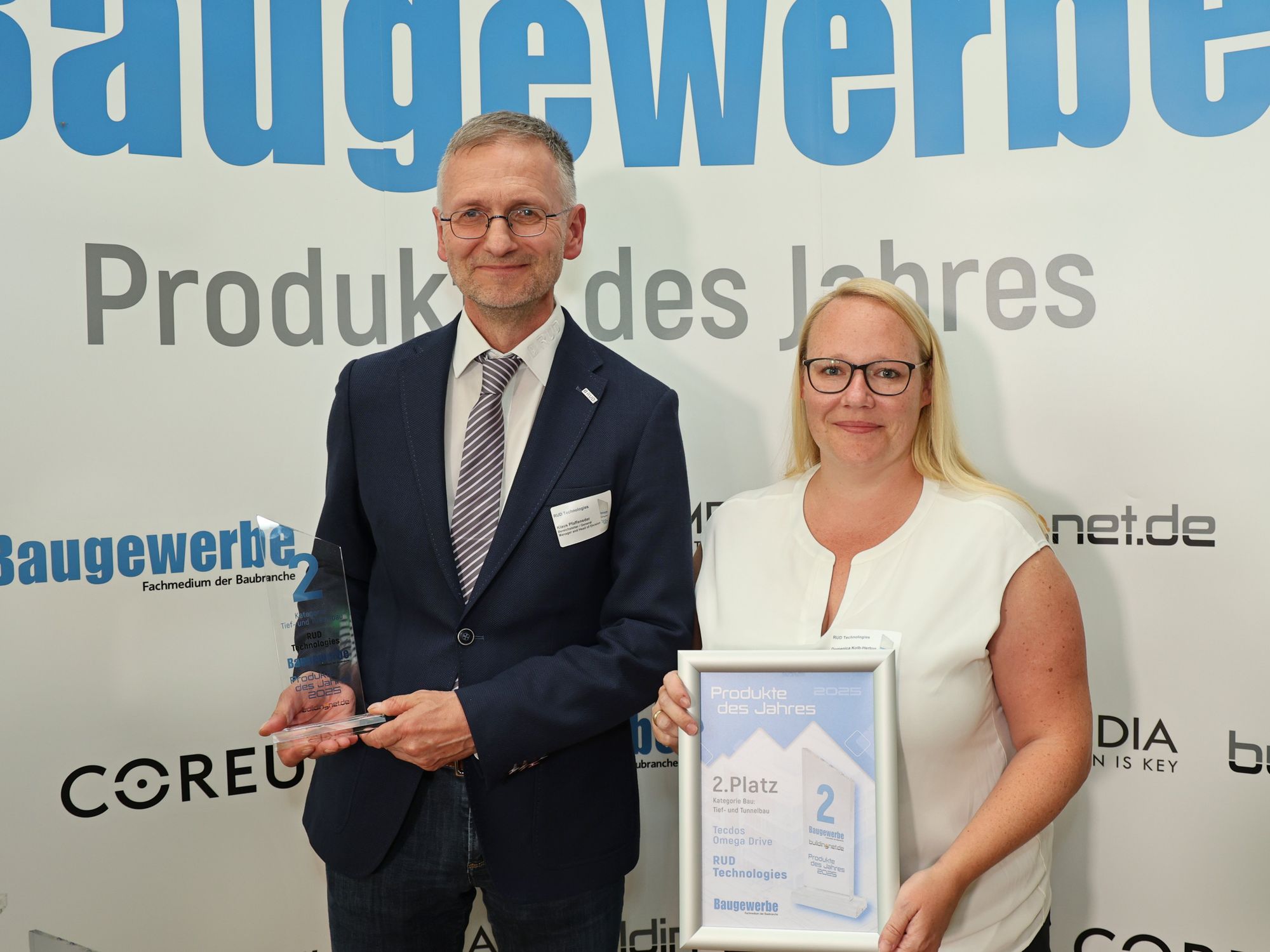 Klaus Pfaffeneder, Bereichsleiter / General Manager and Head of Division und Domenica Kolb-Hertog, Marketing Managerin bei RUD Ketten.