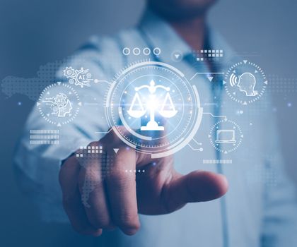 Autonome KI-Agenten in der Medizin: Dresdner Forschende fordern neue Zulassungswege Symbolbild KI in der Medizin - Finger eines Labormitarbeitenden tippt auf imaginären Bildschirm