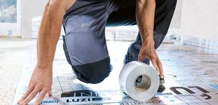 Neue Knauf Boden-Abdichtungsbahn Luzi Sprint Leicht transportiert, schnell installiert