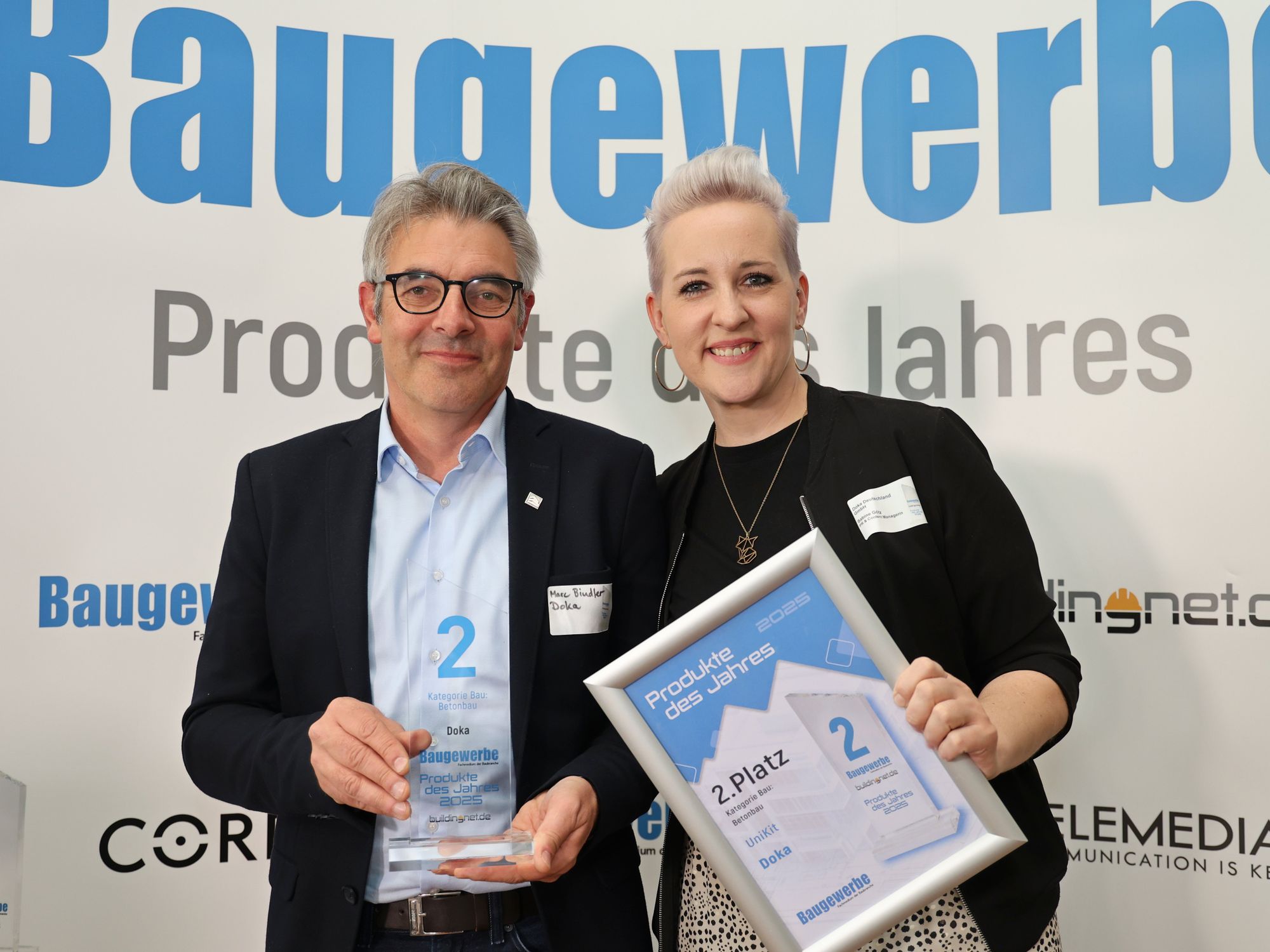 Marc Bindler, Leiter Technischer Vertrieb Infrastruktur, Sabine Götz, PR Und Marketingmangerin bei Doka