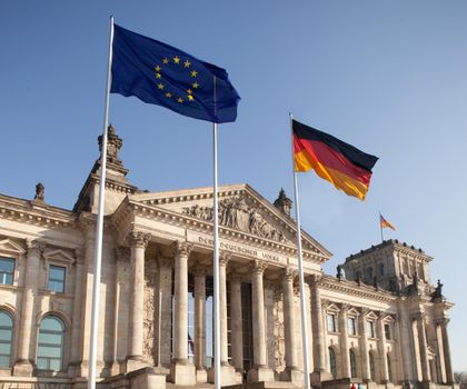 Der Blick auf den Reichstag in Berlin