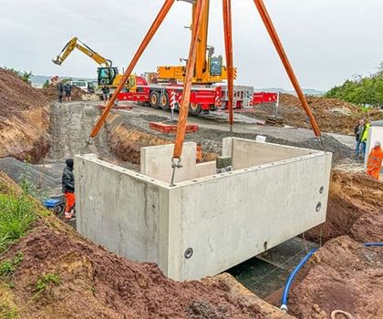 Betonfertigteile als Trinkwasserspeicher
