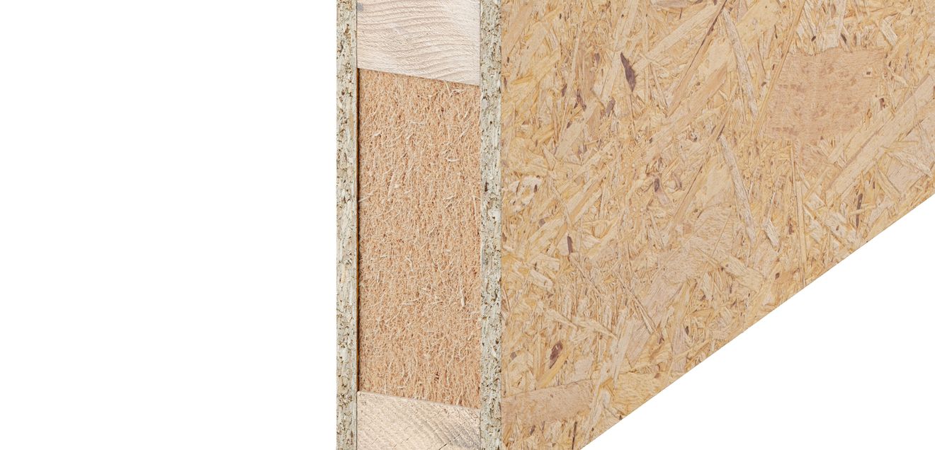 Egger OSB, Egger Schnittholz und eine Holzweichfaserdämmung sind die Ausgangsprodukte für die Egger EcoBox Egger OSB, Egger Schnittholz und eine Holzweichfaserdämmung sind die Ausgangsprodukte für die Egger EcoBox