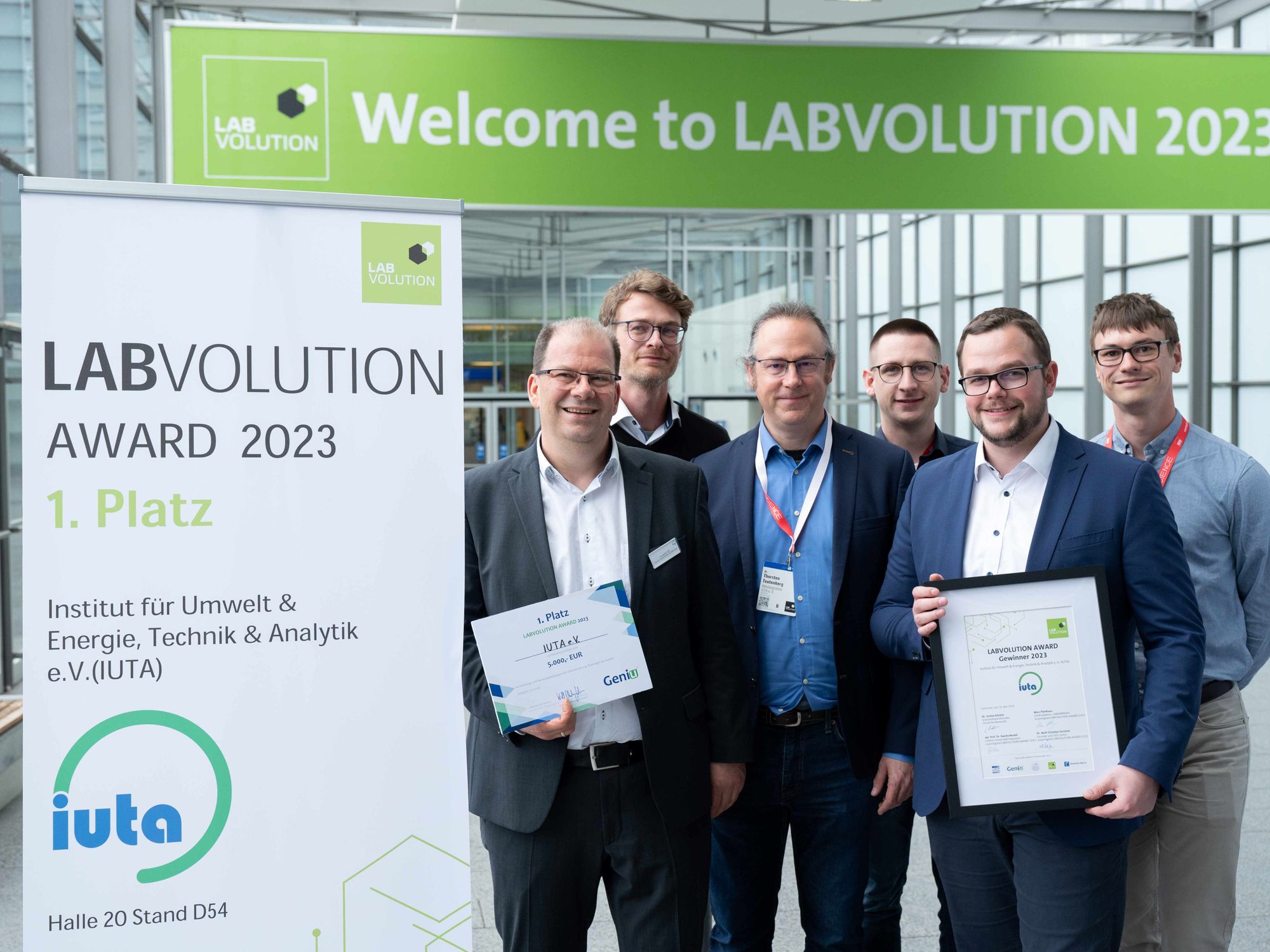 Preis für Nachhaltigkeit und Effizienz: IUTA und Green Elephant erhalten Labvolution Award Preis für Nachhaltigkeit und Effizienz: IUTA und Green Elephant erhalten Labvolution Award