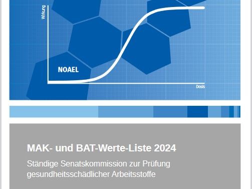 Bild: Bildausschnitt der Titelseite (MAK- und BAT-Werte-Liste 2024) Titelseite zur MAK- und BAT-Werte-Liste 2024 (Bildausschnitt)