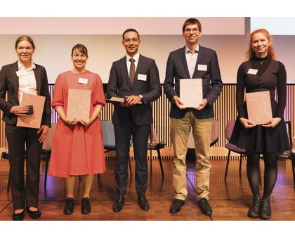 Werner-von-Siemens-Fellows 2025: Fünf Forschungstalente ausgezeichnet Von links nach rechts: Elena Jordan, Franziska Boenisch, Taha Soliman, Johannes Tiedau, Martha Kalina