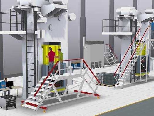Originale 3D-Daten direkt ins eigene Planungsprogramm übernehmen HYMER-Steigtechnik mit neuem Feature für den Online-Konfigurator