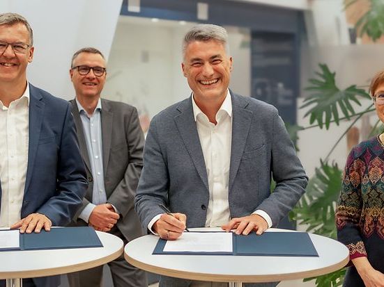 Christoph Winterhalter, Stefan Weisgerber, York Sure-Vetter und Eva Lübke. Foto von Christoph Winterhalter, Stefan Weisgerber, York Sure-Vetter und Eva Lübke