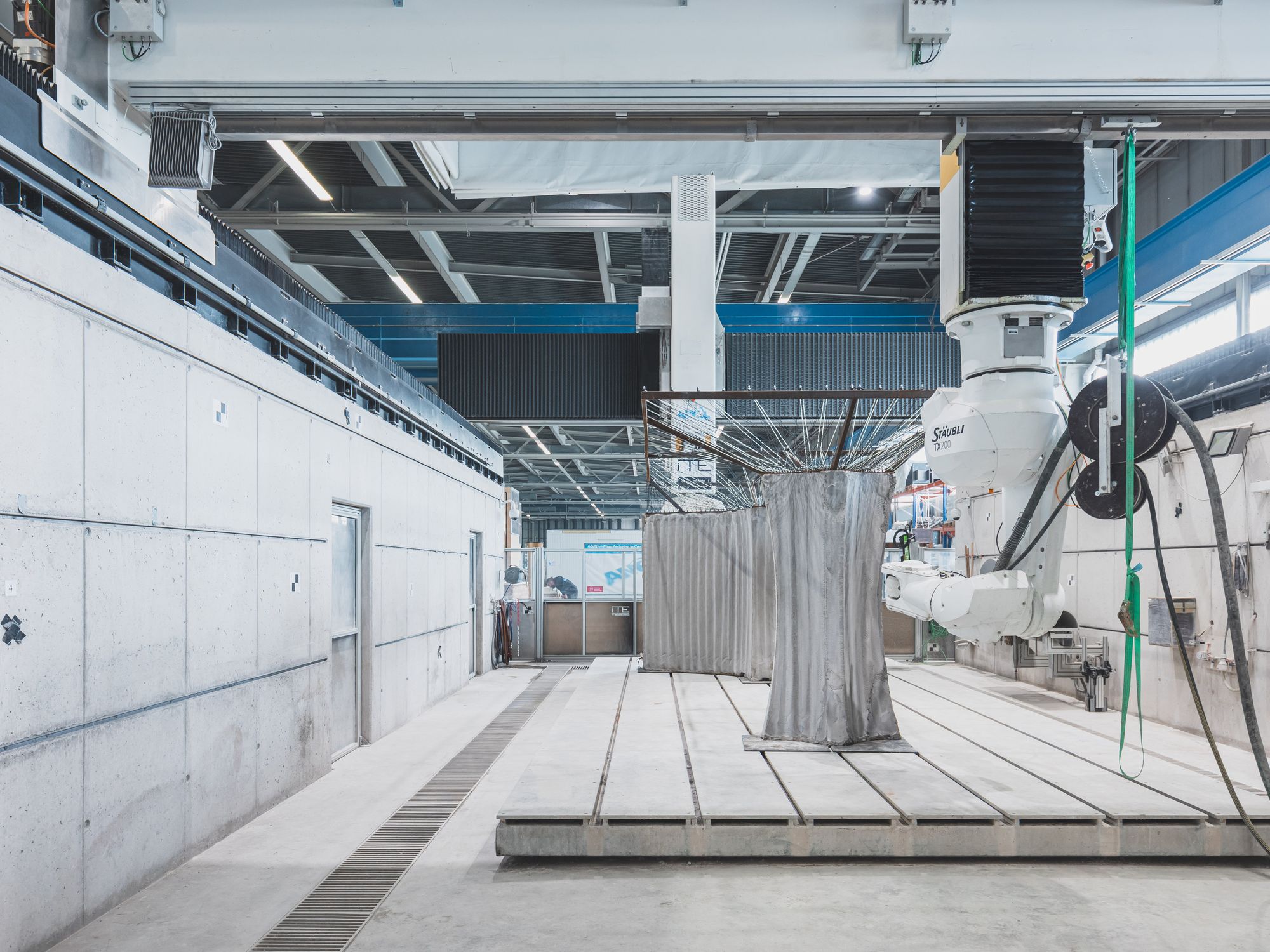Im Digital Building Fabrication Laboratory (DBFL) an der TU Braunschweig wird mit Baustrukturen aus additiver Fertigung experimentiert.