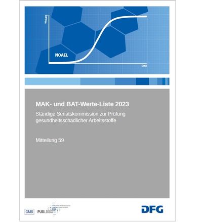 Gesundheitsschutz am Arbeitsplatz: MAK- und BAT-Werte-Liste 2023