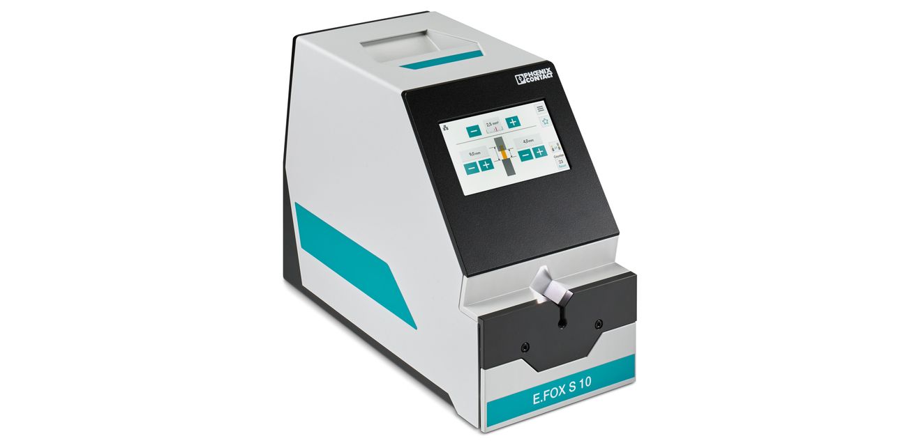 Nominiert als Produkt des Jahres 2026: Phoenix Contact: Abisolierautomat E.Fox S 10 Nominiert als Produkt des Jahres 2026: Phoenix Contact: Abisolierautomat E.Fox S 10