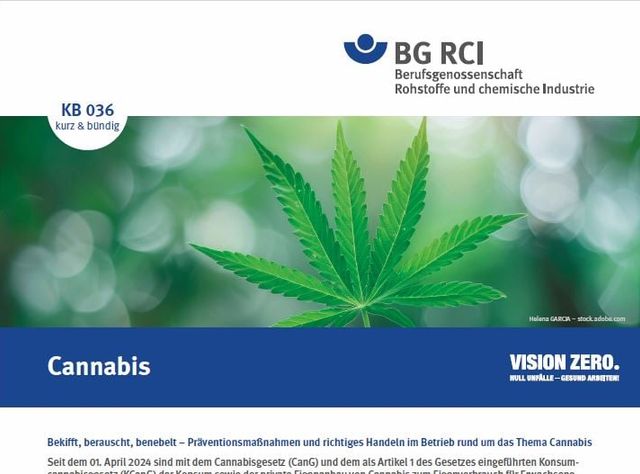 Titelbild der Broschüre KB 036 des BG RCI Titelbild (Ausschnitt) der Broschüre KB 036 des BG RCI