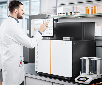 Elementaranalysator von Eltra: Schnelle Kohlenstoff- und Stickstoffanalyse mit Dumas-Verfahren ELEMENTRAC CN-r: Schnelle Kohlenstoff- und Stickstoffanalyse mit Dumas-Verfahren