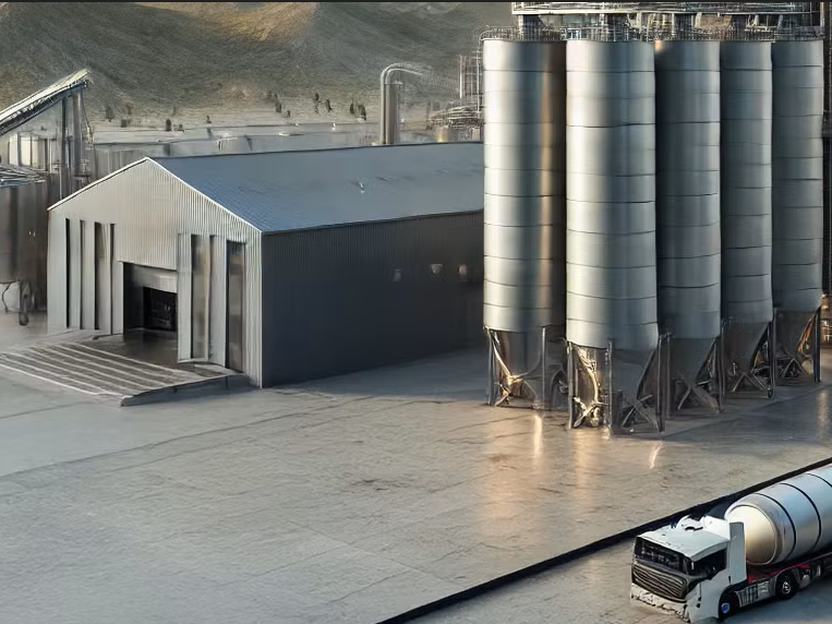 Silos mit Mineba Technik in einer digitalen Skizze
