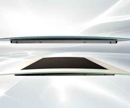 Hy-Line: HMI front unit with curved glass front Hy-Line: HMI front unit with curved glass front