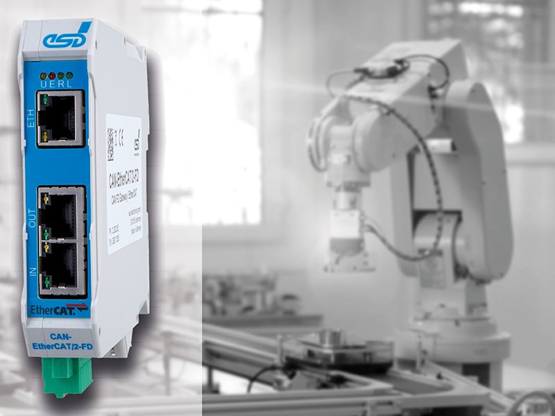 esd electronics at the SPS 2025: Gateway connects Ethercat with CAN FD esd electronics at the SPS 2025: Gateway connects Ethercat with CAN FD