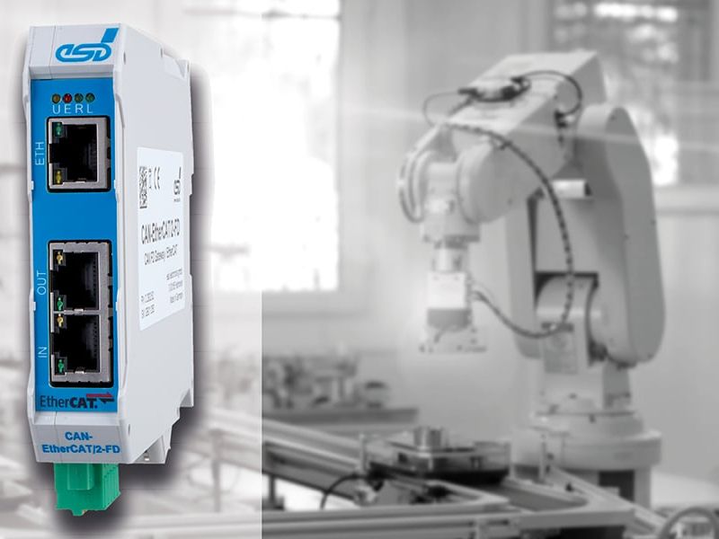 esd electronics at the SPS 2025: Gateway connects Ethercat with CAN FD