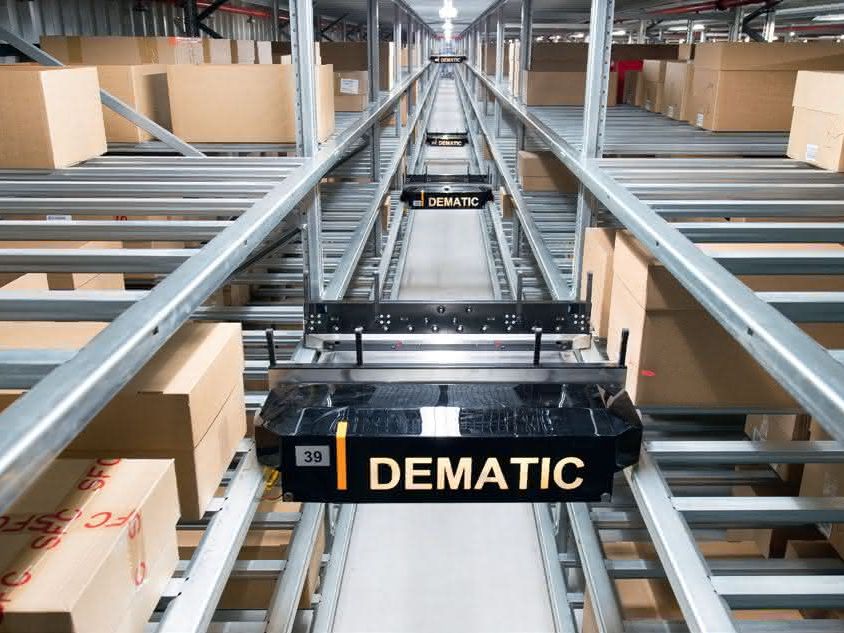 Stacker cranes, shuttle and robotics: Dematic: High-performance multishuttles for the deep-freeze warehouse Photo: Dematic