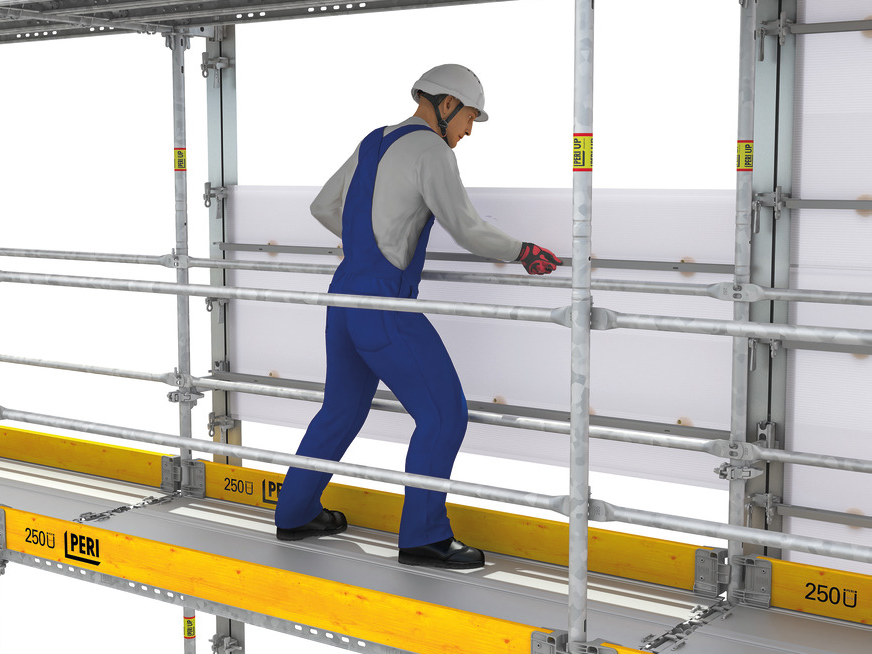 Leichte Paneele mit integrierter Handleiste und multifunktionale Bauteile erleichtern die Handhabung auf der Baustelle.