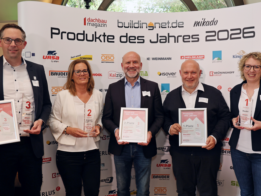 Produkte des Jahres 2026 - Die Gewinner in der Kategorie „Flachdach“ Produkte des Jahres 2026 - Die Gewinner in der Kategorie „Flachdach“